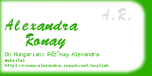 alexandra ronay business card